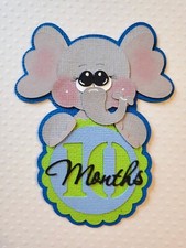 Baby Boy 10 Months Tag. Scrapbook, Card making Paper Piecing