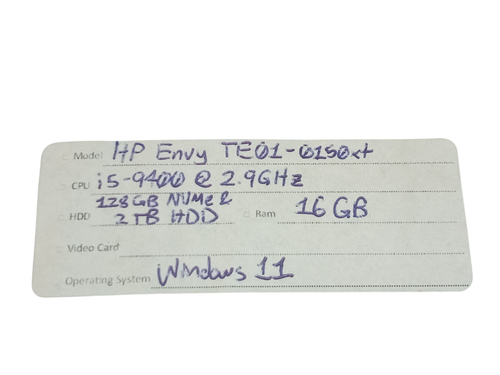Envy TE01-0150xt i5-9400 128GB NVMe+2TB HDD 16GB RAM Windows 11 Works Fresh Inst - Afbeelding 5 van 6