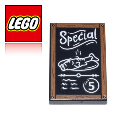 LEGO  Speisekarte Sepcial Menü Fliese Tudor Corner 10350 Tile Decorated  NEU