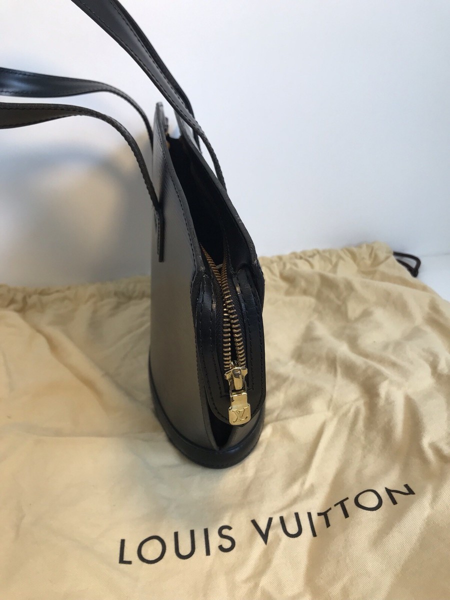 Authentic LOUIS VUITTON Black Epi Leather Saint Jacques PM Tote