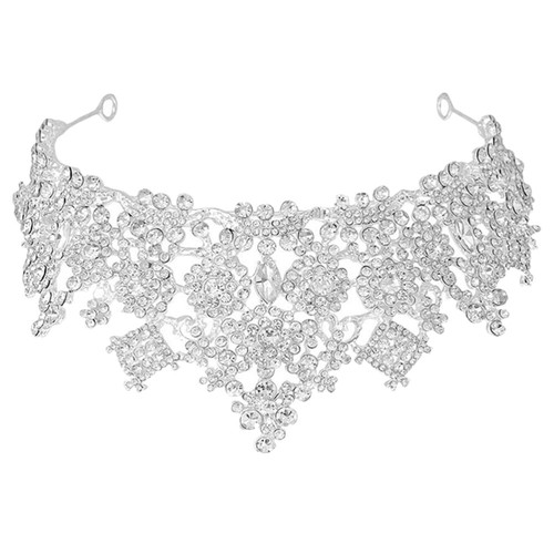 Corona D'argento Sposa Fascia Di Strass Diademi Da Per Il Matrimonio