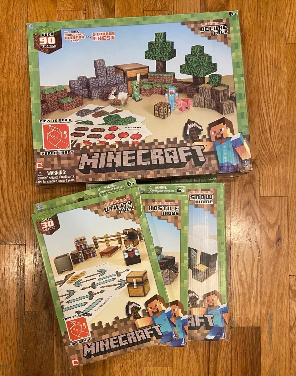 Minecraft Paper Craft - Four Sets - Utility, Hostile Mobs, Snow Biome,  Deluxe