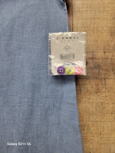 J Khaki JK Kids Girls Chambray Demin Ruffle Scallop Hem Size 6 New - Picture 5 of 9
