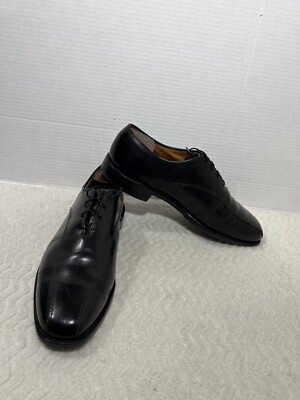 Allen Edmonds Saxon Oxford Men’s Size 11D Black Leather Lace Up Bicycle Toe s-l400.jpg main image 3