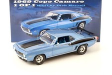 1:18 ACME 1969 Chevrolet COPO Camaro Coupe 1 di 1 di Dick Harrell blu metallizzato