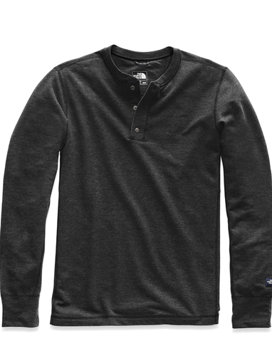 Long Sleeve TNF Terry Henley Dark Gray 