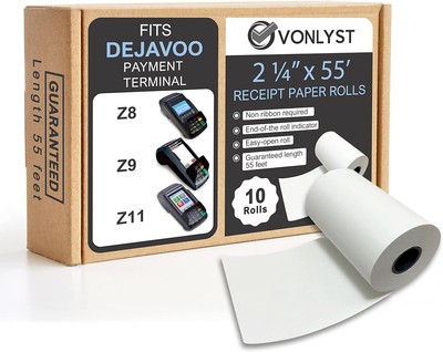  Rollo De Papel Para Maquina De Tarjetas De Credito Para Dejavoo Z8 Z9 Z11 (1...