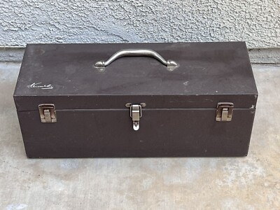 Vintage Kennedy CS-19 Cantilever Metal Tool Tackle Box w/ Tray USA