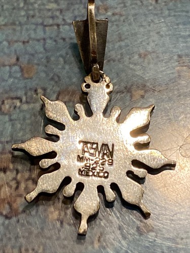 Celestial Sun Pendant Marked Mexico 925 MM 229 Tasman Vintage Charm - Picture 5 of 6