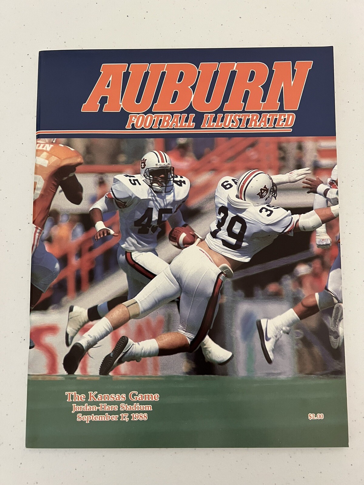 1988 Auburn vs. Kansas Football Game Program eBay