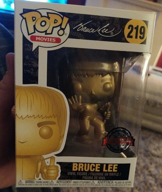 Gold Bruce Lee Vinyl Figure Game Of Death Special Edition 219 Funko Pop