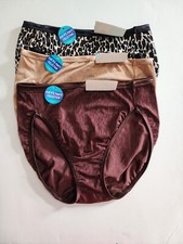 3 Vanity Fair Illumination Hi-Cut Brief Panty Multi 13108 Sz 6/M - NWT