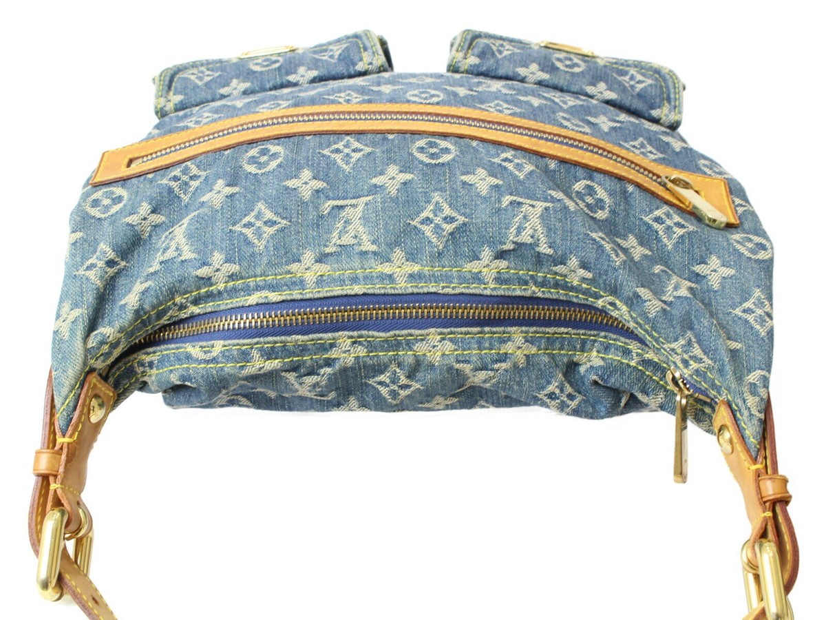 【Louis Vuitton】GMショアバッグ Louis Vuitton Baggy Shoulder Bag GM Blue Denim for sale