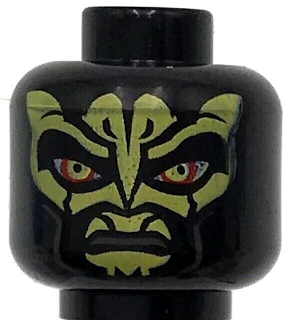 Lego New Black Minifigure Head Alien Star Wars Savage Opress