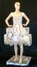 Mosaic all Natural Seashell Sculpture Mannequin w/Fuctional Drawers Created 2009