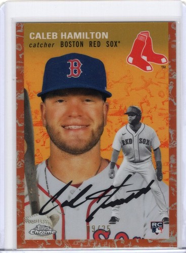 2023 Topps Chrome Platinum Toile Orange White /25 Rookie Caleb Hamilton RC - Picture 1 of 2