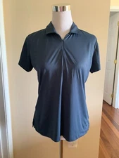Slazenger Women's Size Medium Short Sleeve Polo Grey Golf Shirt Used