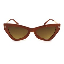 Womens Mod Metal Arm Plastic Cat Eye Sunglasses