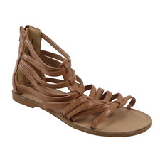NEW Tucker & Tate Girl's Marissa Faux Leather Gladiator Sandals, Brown Size 13