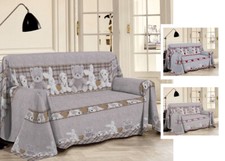 Telo Arredo Multiuso Linea Pensieri Delicati In 100% Cotone Disegno Peluches