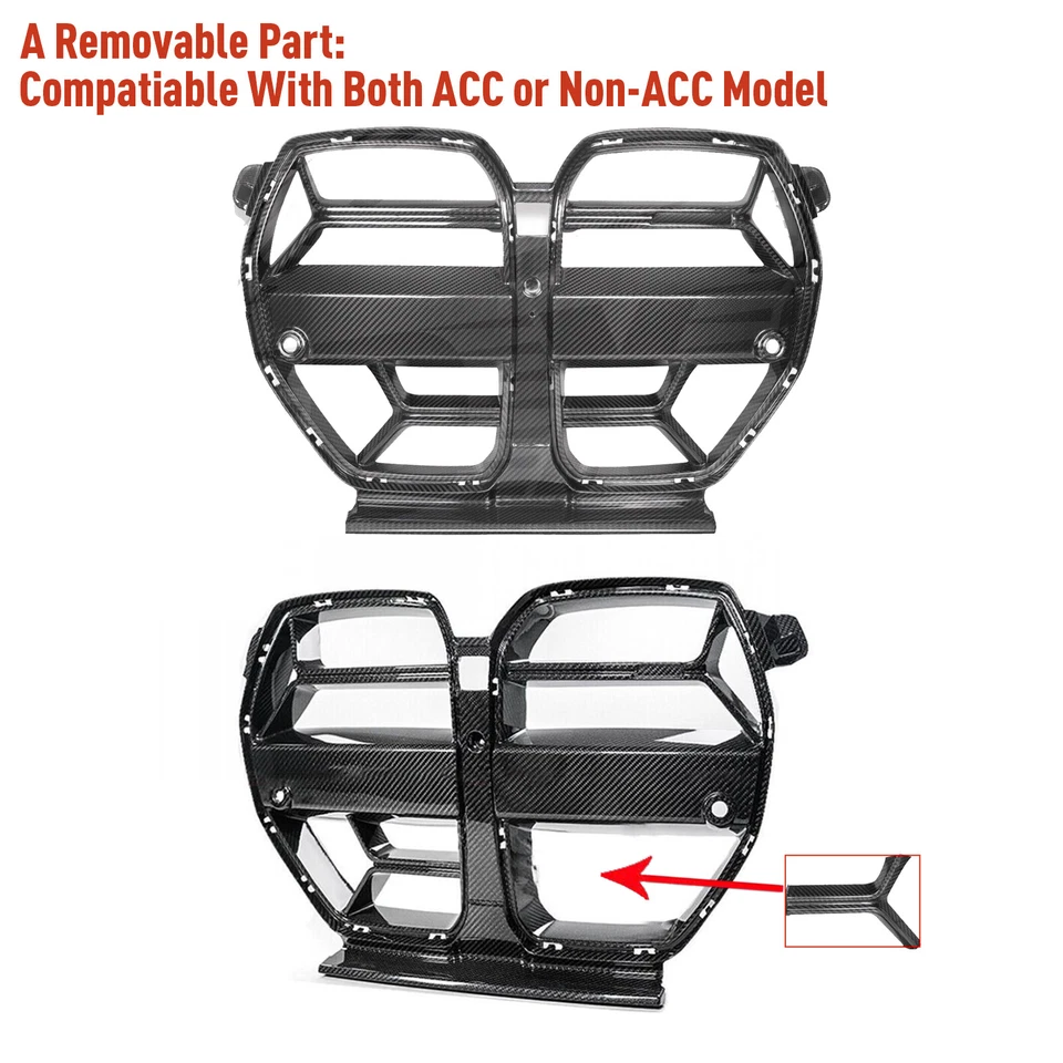 Rejilla delantera estilo CSL + labio de parachoques alerón para BMW M3 G80 M4 G82 G83 2021-2024 Foto 2 de 4