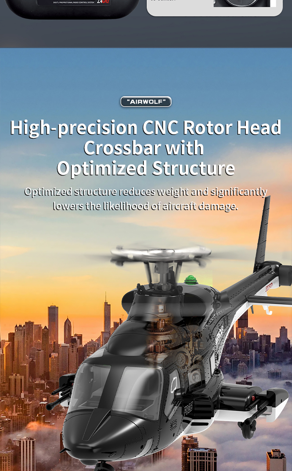 YUXIANG F02S Airwolf 9CH 2.4G GPS 3D Optical Flow Positioning RC RTF Helicopters