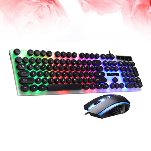 USB -Computerkabeltastatur komfortable Hintergrundbeleuchtung Tastatur (schwarz) - Bild 11 von 11