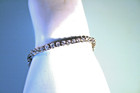 plated 3.6mm tennis bracelet 7" Made w/ Swarovski crystal silver
