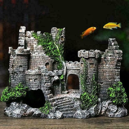 Aquarium Deko Schloss Felsen Höhle Burg Terrarium Dekoration Zubehör Schloss DE - Bild 8 von 11