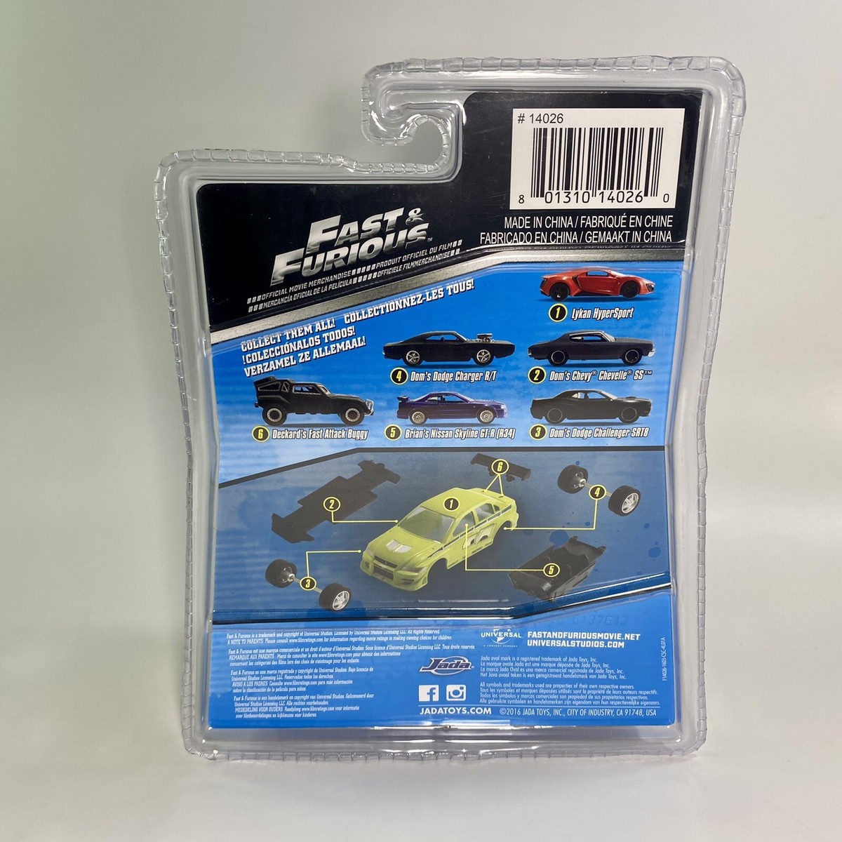 2016 Jada Fast & Furious Brian's Nissan Skyline GT-R (R34) 1:64