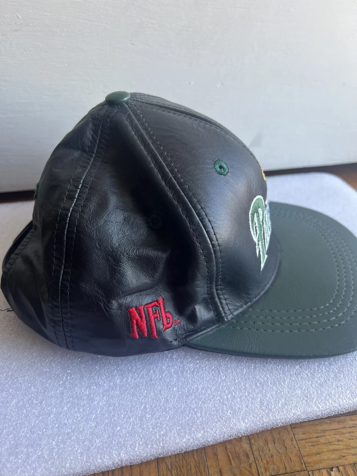 Винтажная кожаная бейсболка 90-х Green Bay Packers сделано в США команда НФЛ - Изображение 3 из 4