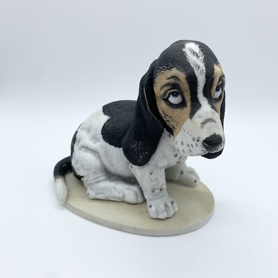 Vintage 1983 Masterpiece Porcelain HOMCO Basset Hound Puppy Dog Figurine 