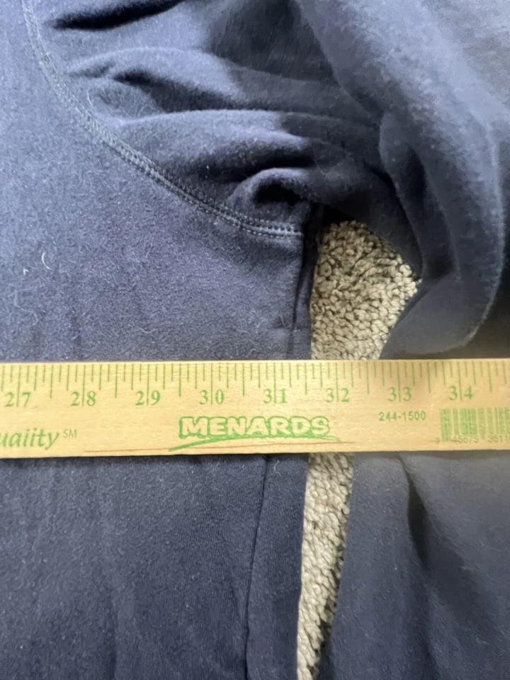 Vintage 90s Streetwear Mens 4XL Faded Blank Crewneck Sweatshirt Blue - Image 4 of 4