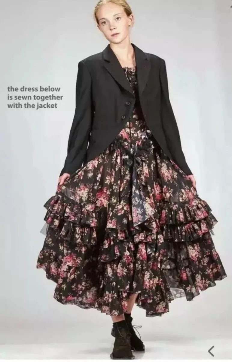 Comme Des Garçons Pre-Owned midi lace jacket - Black