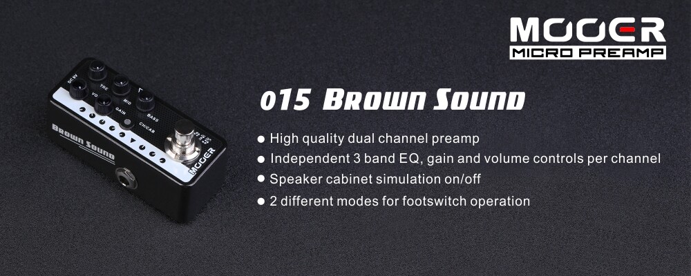 ギター Mooer Micro Preamp 015 5150 Brown Sound Mooer Micro PreAMP 015 Brown Sound Based on Peavey 5150