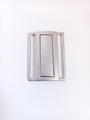 NEU VINTAGE ALUMINIUM SILBER FLAPPER GÜRTELSCHNALLE