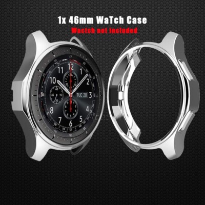 Heavy-Duty 46mm Watch Case Protector Cover f Samsung Gear S3 Frontier SM-R765T