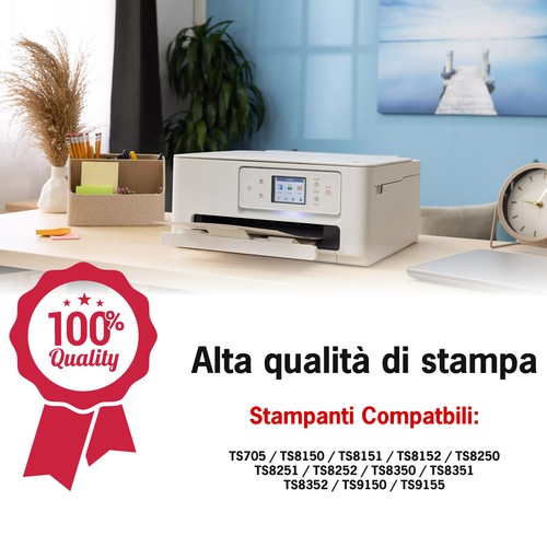 KIT 6 CARTUCCE XXL PER CANON PIXMA TS705 TS8150 TS8151 TS8152 TS8250 TS8251 - Foto 2 di 3