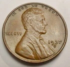1937 S Lincoln Wheat Cent / Penny *BU / MS BR - MINT STATE BROWN*  FREE SHIPPING