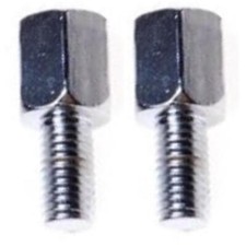 2x Mirror adapter M8 mirror right thread (mirror) to M8 left thread (handlebar)