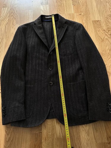 PAOLONI Men's Wool Brown 3 Buttons Blazer Jacket Size S - Picture 6 of 15