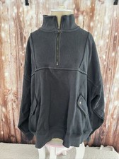 American Eagle Pullover Sweater size Large Charcial Gray Half Zip