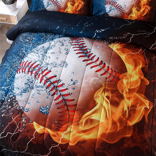 Baseball Comforter Set Full Size for 