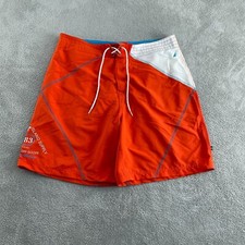 Nautica Mens Red Swim Trunks Size 38W Polyester Swimwear 5367