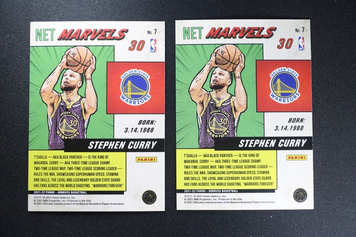 2021-22 Panini Donruss Net Marvels #7 Stephen Curry Lot of 2 2021-22 Panini Donruss Net Marvels #7 Stephen Curry Lot of 2