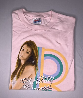 Vintage Britney Spears 1999 T Shirt - Sz Medium - Rare Pink color