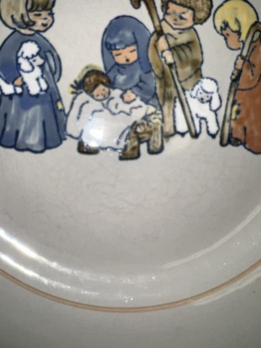 LOUISVILLE STONEWARE POTTERY Collectors NATIVITY Plate CHRISTMAS BABY JESUS 9” - Picture 5 of 17