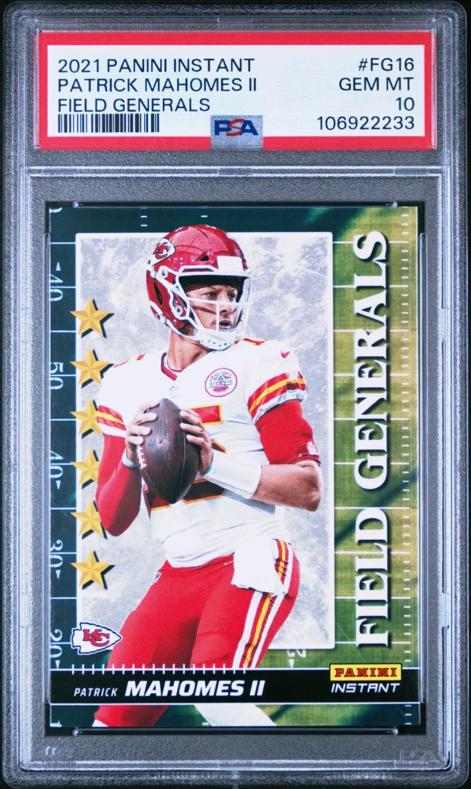 Patrick Mahomes trading card