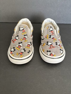 Vans X Disney Mickey Mouse Toddler Slip-On Canvas Shoes Sneakers