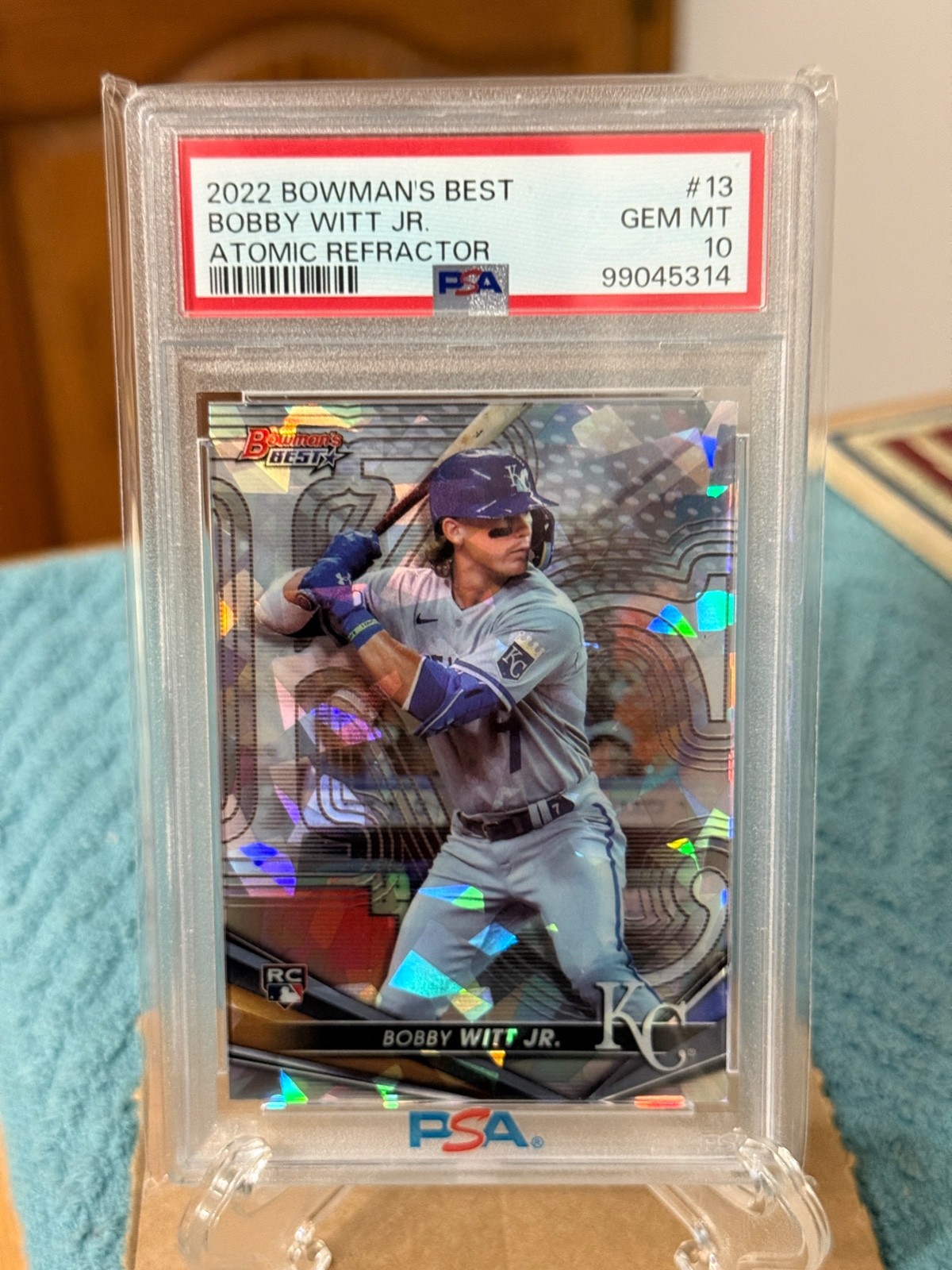 Bobby Witt Jr - 2022 Bowman's Best - Atomic Refractor  #13 - PSA 10